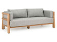 Aston Natural/Gray Outdoor Sofa by Classic Home at Eve Furniture