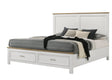 Aston White King Storage Bed by Crown Mark at Eve Furniture