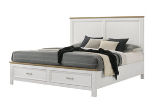 Aston White King Storage Bed by Crown Mark at Eve Furniture