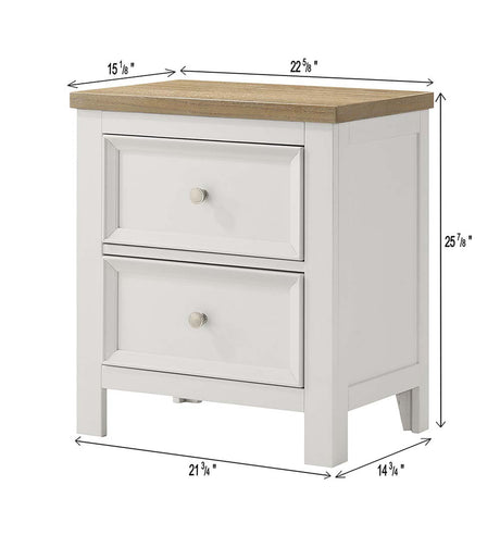 Aston White Nightstand by Crown Mark at Eve Furniture