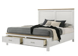 Aston White Queen Storage Bed by Crown Mark at Eve Furniture