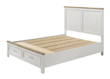 Aston White Queen Storage Bed by Crown Mark at Eve Furniture