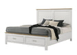 Aston White Queen Storage Bed by Crown Mark at Eve Furniture