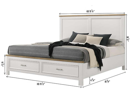 Aston White Storage Bedroom Set by Crown Mark at Eve Furniture