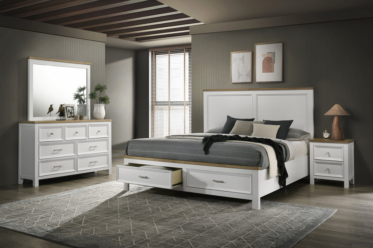 Aston White Storage Bedroom Set by Crown Mark at Eve Furniture