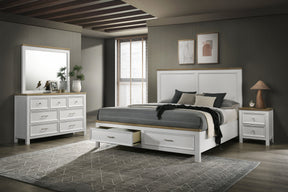 Aston White Storage Bedroom Set by Crown Mark at Eve Furniture