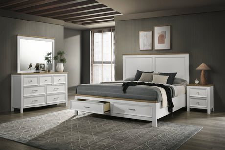 Aston White Storage Bedroom Set by Crown Mark at Eve Furniture