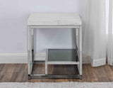Aston White Marble End Table by Steve Silver at Eve Furniture