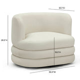 Astor Faux Mohair Swivel Hotel Lounge Chair by TOV Furniture at Eve Furniture