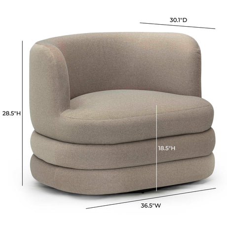Astor Faux Mohair Swivel Hotel Lounge Chair by TOV Furniture at Eve Furniture
