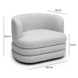 Astor Light Grey Swivel Hotel Lounge Chair by TOV Furniture at Eve Furniture