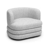 Astor Light Grey Swivel Hotel Lounge Chair by TOV Furniture at Eve Furniture