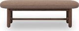 Astor Wheat Bread/Claystone Oval Upholstered Bench by Modus Furniture at Eve Furniture
