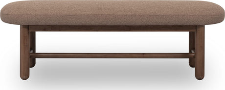 Astor Wheat Bread/Claystone Oval Upholstered Bench by Modus Furniture at Eve Furniture