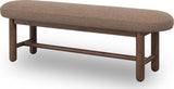 Astor Wheat Bread/Claystone Oval Upholstered Bench by Modus Furniture at Eve Furniture