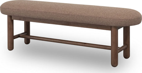 Astor Wheat Bread/Claystone Oval Upholstered Bench by Modus Furniture at Eve Furniture