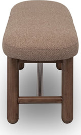 Astor Wheat Bread/Claystone Oval Upholstered Bench by Modus Furniture at Eve Furniture