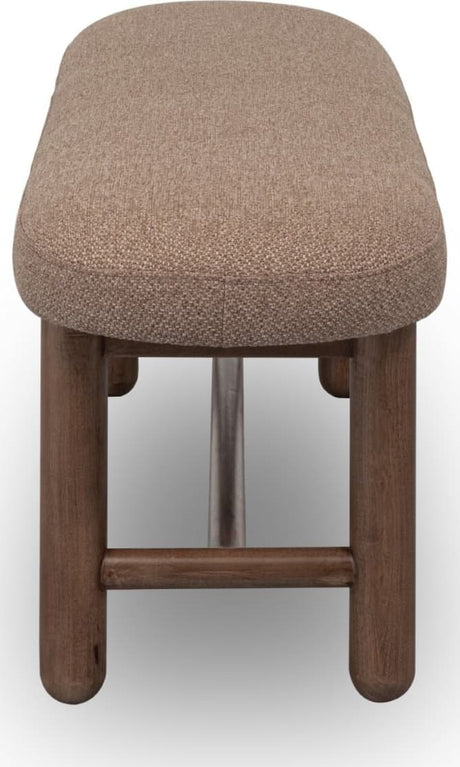 Astor Wheat Bread/Claystone Oval Upholstered Bench by Modus Furniture at Eve Furniture