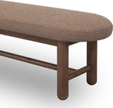 Astor Wheat Bread/Claystone Oval Upholstered Bench by Modus Furniture at Eve Furniture