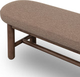 Astor Wheat Bread/Claystone Oval Upholstered Bench by Modus Furniture at Eve Furniture