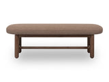 Astor Wheat Bread/Claystone Oval Upholstered Bench by Modus Furniture at Eve Furniture