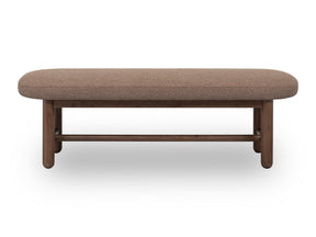 Astor Wheat Bread/Claystone Oval Upholstered Bench by Modus Furniture at Eve Furniture