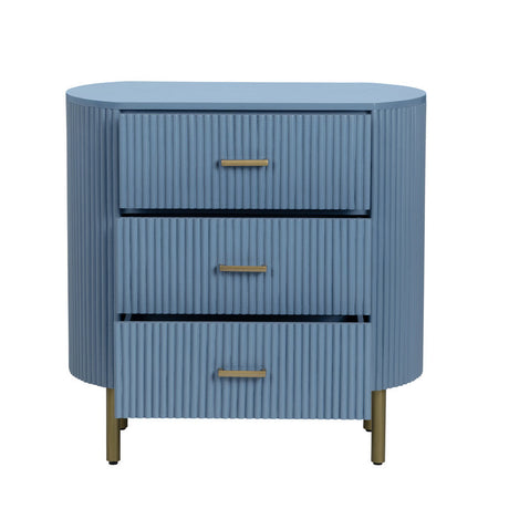 Astoria Blue Three-Drawer Chest by Crestview at Eve Furniture