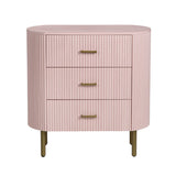 Astoria Pink Three-Drawer Chest by Crestview at Eve Furniture