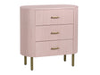 Astoria Pink Three-Drawer Chest by Crestview at Eve Furniture