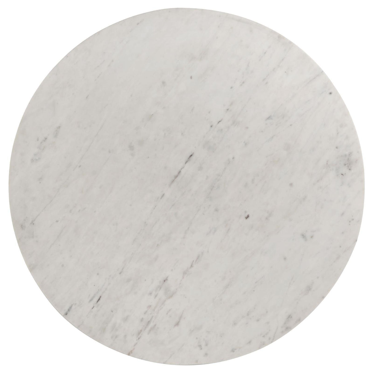 Astoria Round Genuine Marble Coffee Table White by Coaster at Eve Furniture