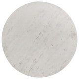 Astoria Round Genuine Marble Coffee Table White by Coaster at Eve Furniture