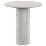 Astoria White 2-Piece Marble Coffee and End Table Set by Coaster at Eve Furniture