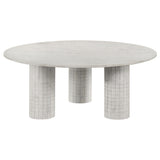 Astoria White 3-Piece Marble Coffee and End Table Set by Coaster at Eve Furniture