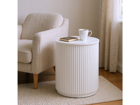 Astoria White Accent Table by Crestview at Eve Furniture