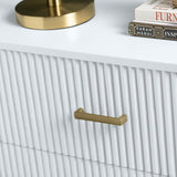 Astoria White Three-Drawer Chest by Crestview at Eve Furniture