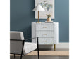 Astoria White Three-Drawer Chest by Crestview at Eve Furniture