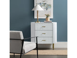 Astoria White Three-Drawer Chest by Crestview at Eve Furniture