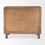 Astrid 36L x 17W x 30.3H Medium Brown Solid Wood 3 Drawer Cabinet by Mercana at Eve Furniture