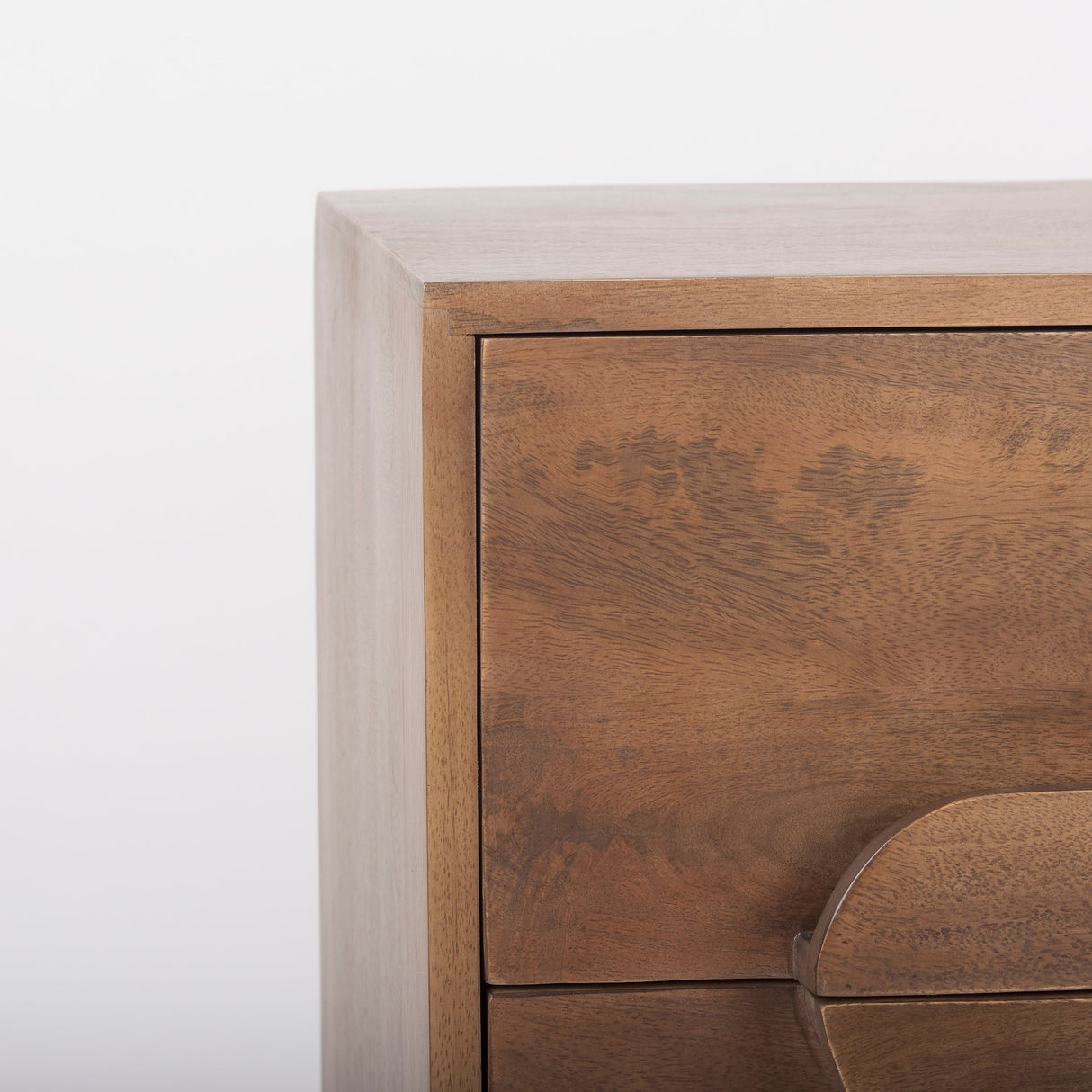 Astrid 36L x 17W x 30.3H Medium Brown Solid Wood 3 Drawer Cabinet by Mercana at Eve Furniture
