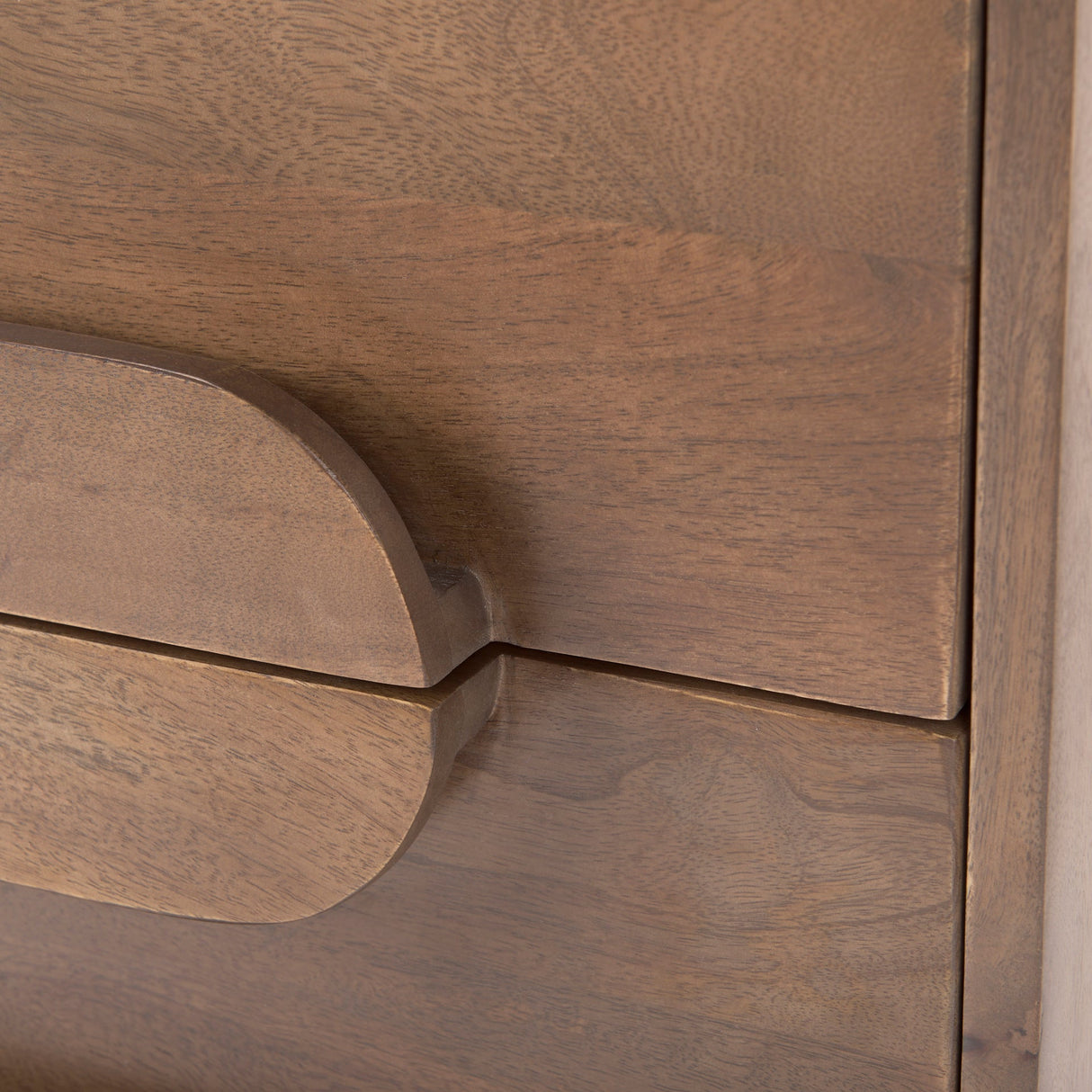 Astrid 36L x 17W x 30.3H Medium Brown Solid Wood 3 Drawer Cabinet by Mercana at Eve Furniture