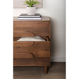 Astrid Medium Brown Solid Wood 3 Drawer Cabinet by Mercana at Eve Furniture