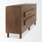 Astrid Medium Brown Solid Wood 6 Drawer Sideboard by Mercana at Eve Furniture
