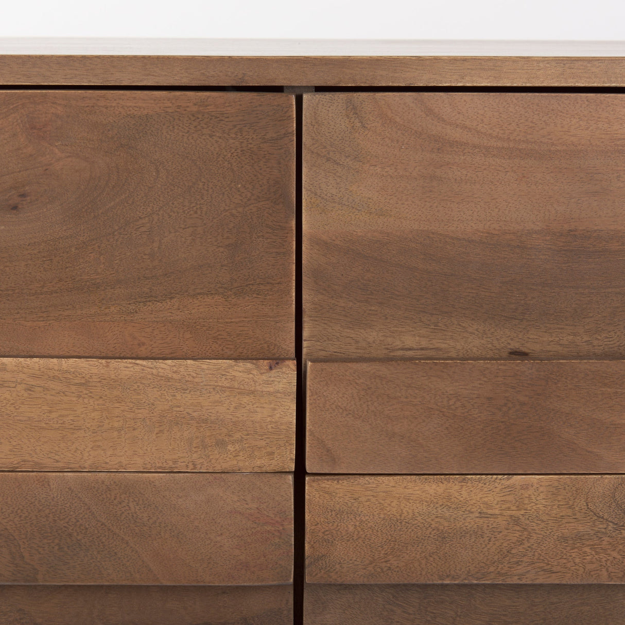 Astrid Medium Brown Solid Wood 6 Drawer Sideboard by Mercana at Eve Furniture