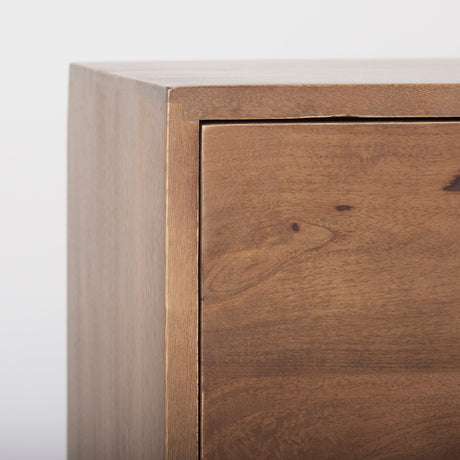 Astrid Medium Brown Solid Wood 6 Drawer Sideboard by Mercana at Eve Furniture