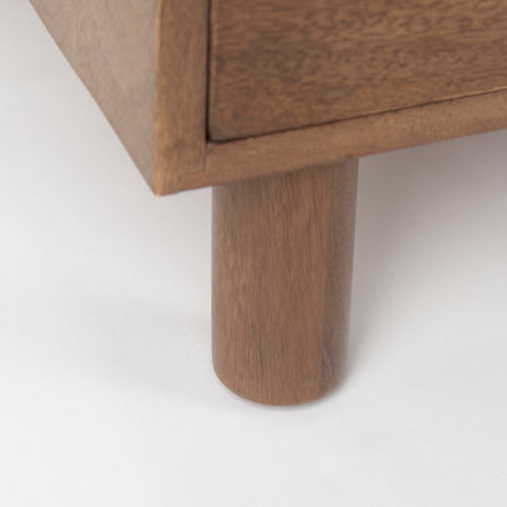 Astrid Medium Brown Solid Wood 6 Drawer Sideboard by Mercana at Eve Furniture