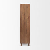 Astrid Medium Brown Solid Wood Armoire by Mercana at Eve Furniture