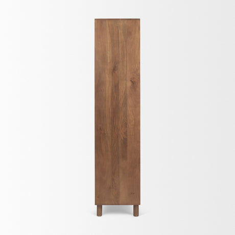 Astrid Medium Brown Solid Wood Armoire by Mercana at Eve Furniture
