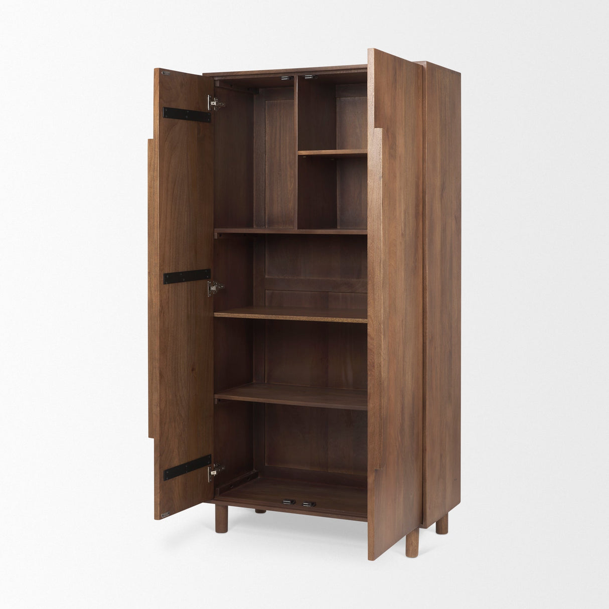 Astrid Medium Brown Solid Wood Armoire by Mercana at Eve Furniture