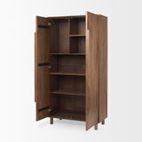 Astrid Medium Brown Solid Wood Armoire by Mercana at Eve Furniture