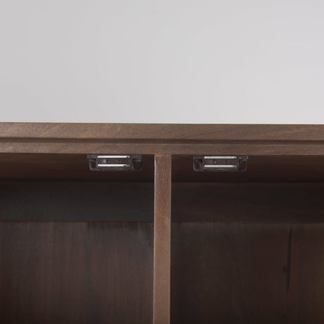 Astrid Medium Brown Solid Wood Armoire by Mercana at Eve Furniture